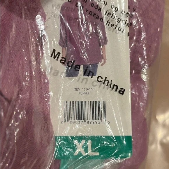 NWT Anne Klein Ladies Gauze Top PURPLE - size XL - Picture 7 of 8